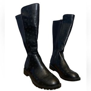 Very cute black with glitter stars zip up Steve Madden boots
